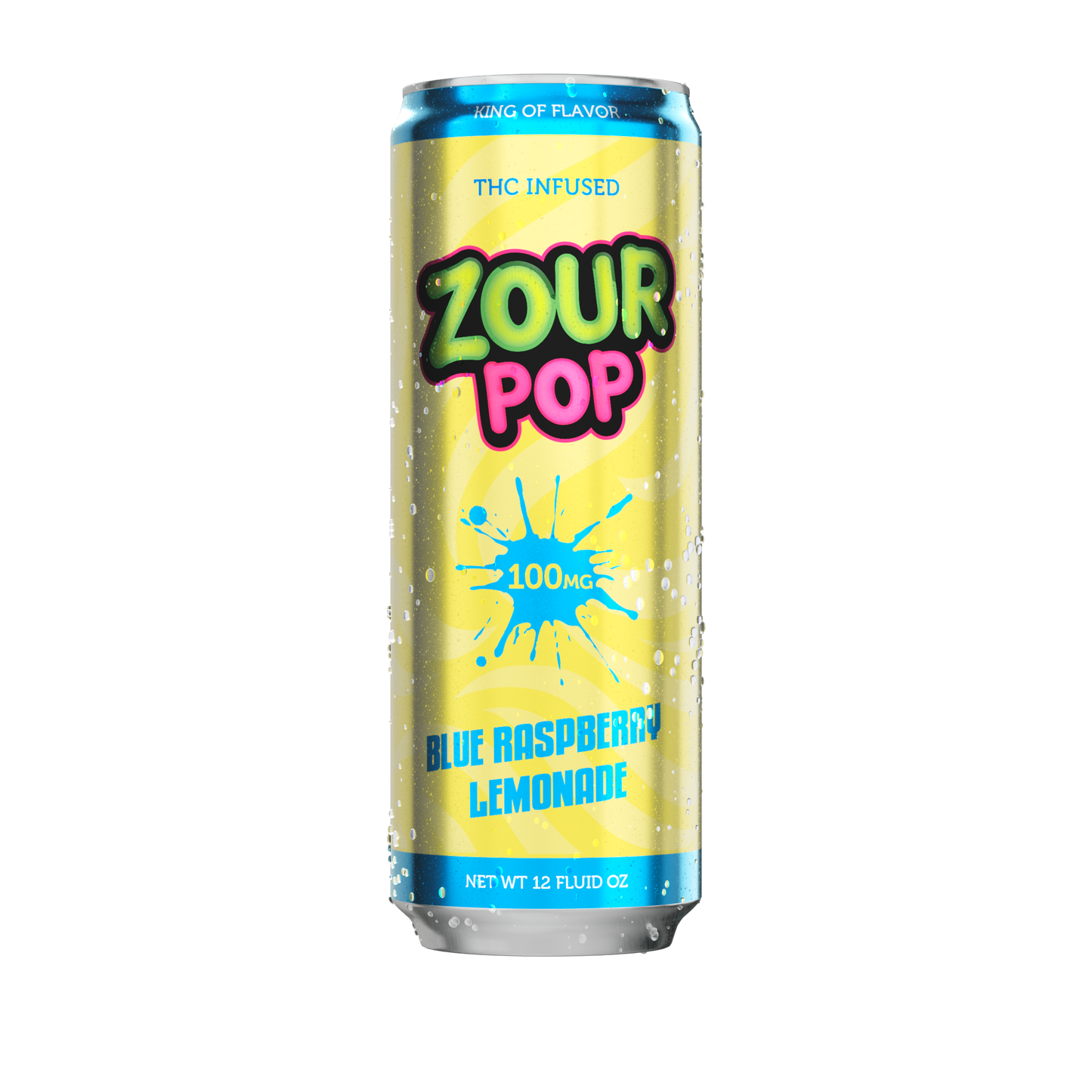 Zour Pop Blue Raspberry Lemonade 100mg THC Drink 12oz can