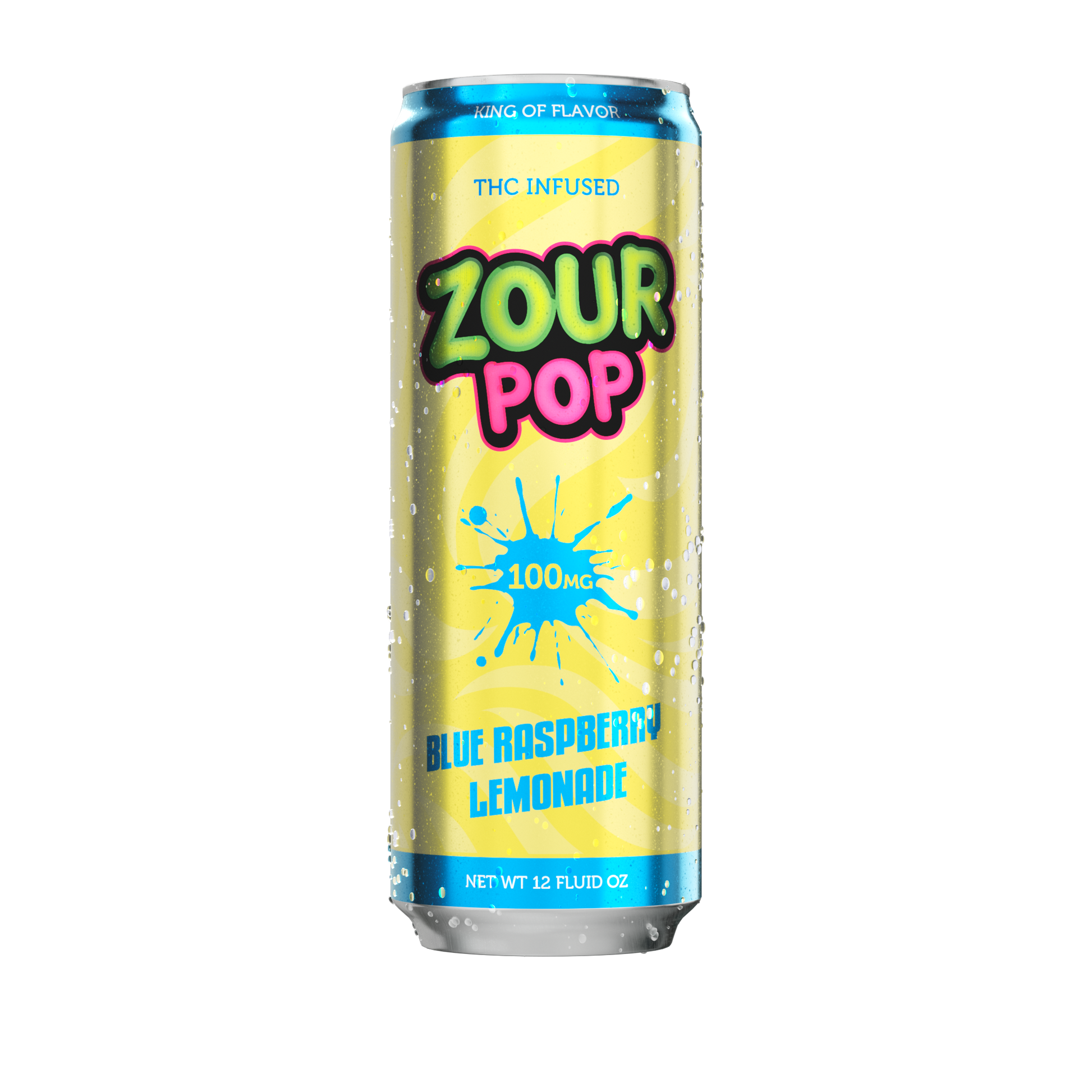 Zour Pop Blue Raspberry Lemonade 100mg THC Drink 12oz can
