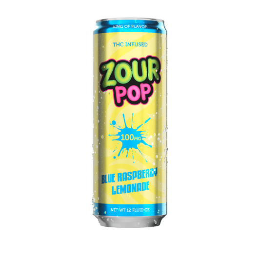 Zour Pop Blue Raspberry Lemonade 100mg THC Drink 12oz can
