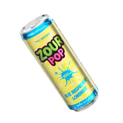 Zour Pop Blue Raspberry Lemonade 100mg hemp-derived THC beverage