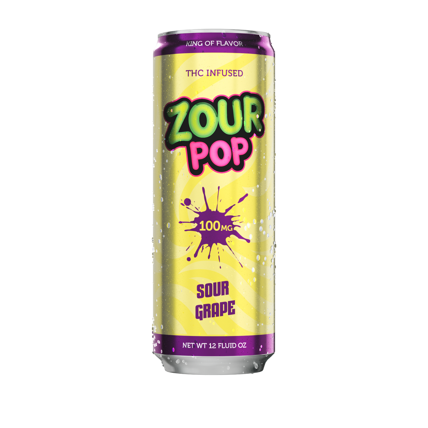 Zour Pop Sour Grape 100mg hemp-derived THC beverage 12oz can