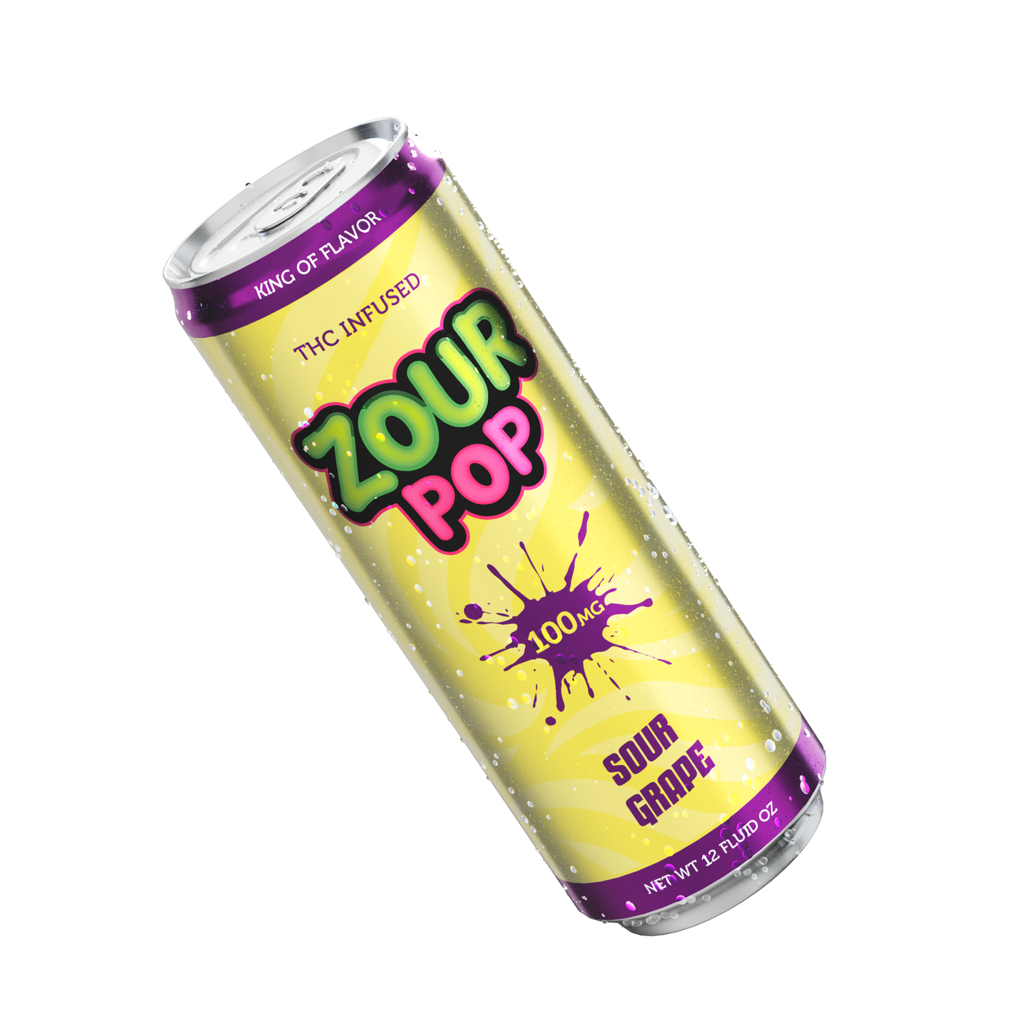 Zour Pop Sour Grape 100mg THC Drink – 12oz