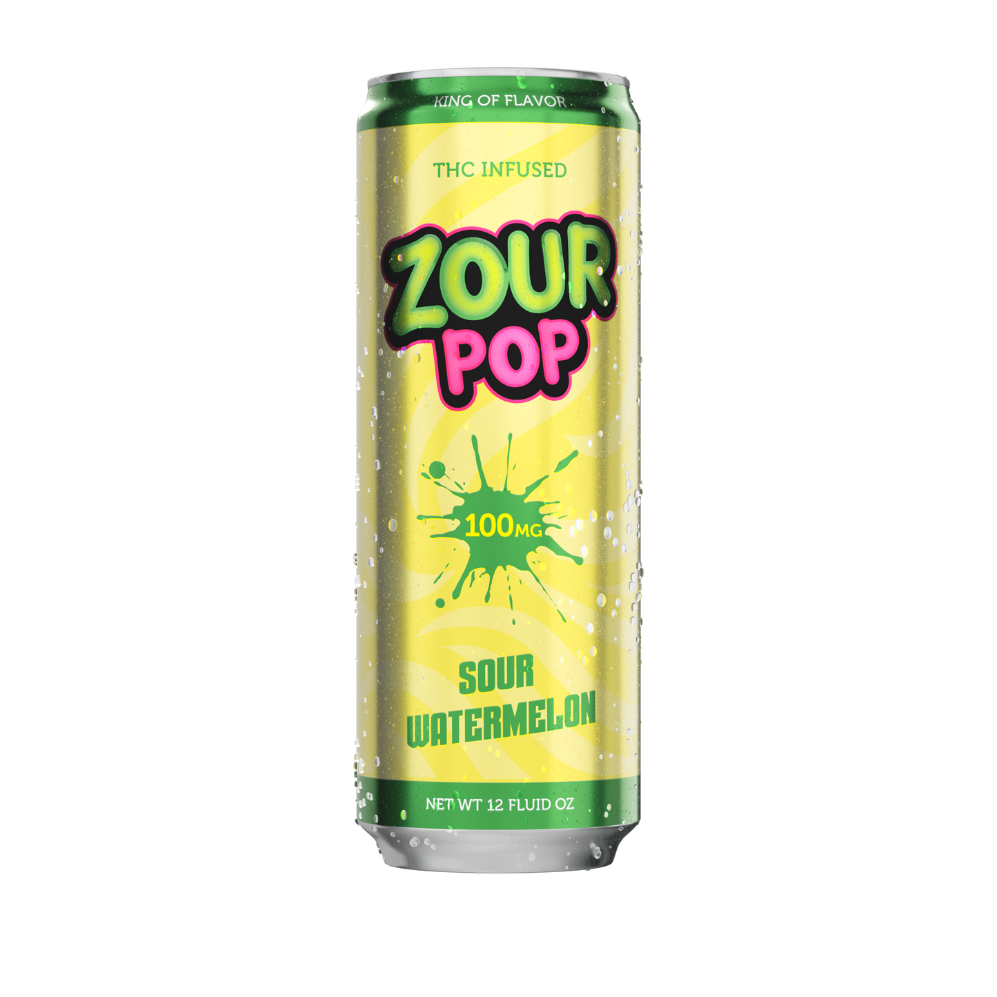 Zour Pop Sour Watermelon 100mg THC Drink 12oz can