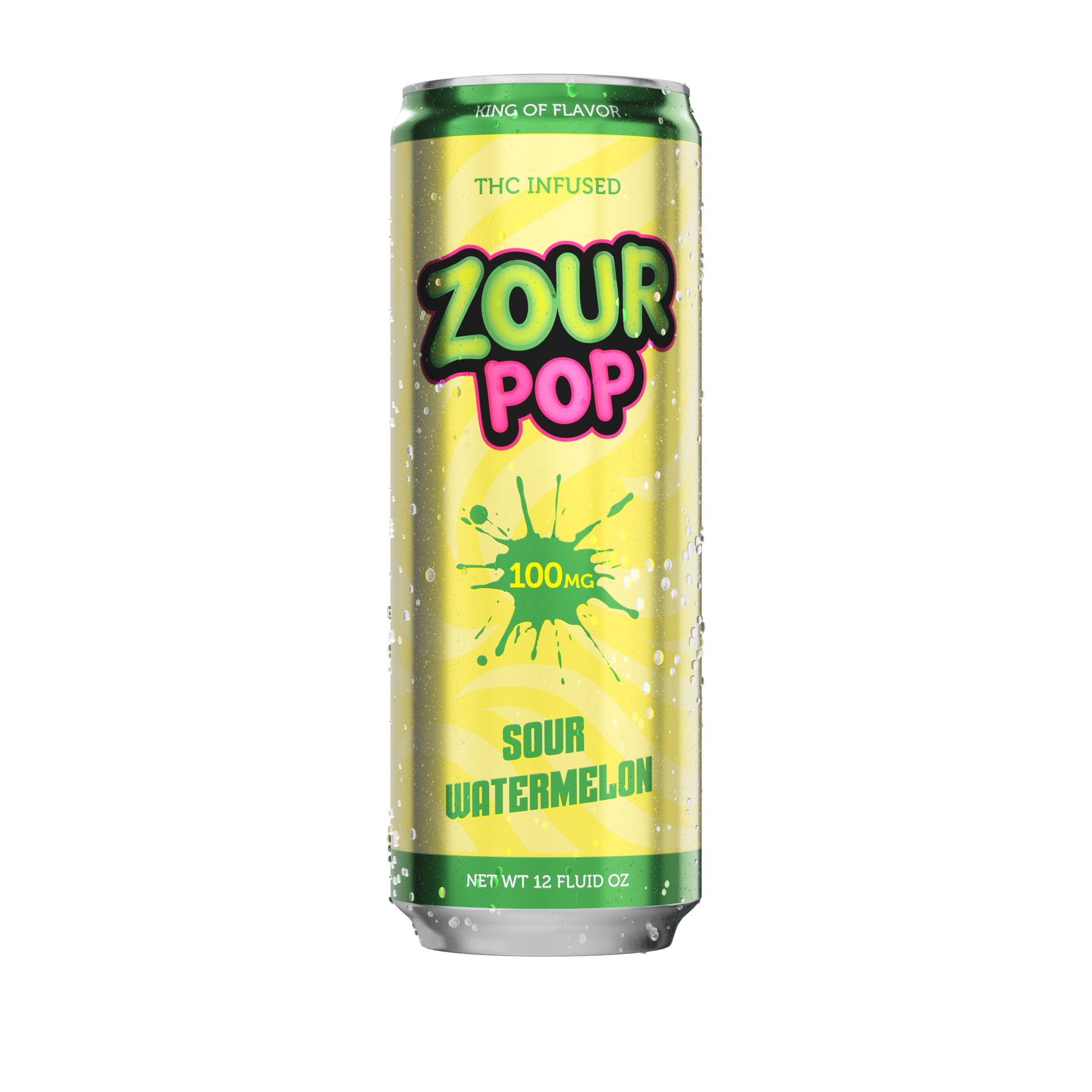 Zour Pop Sour Watermelon 100mg THC Drink 12oz can