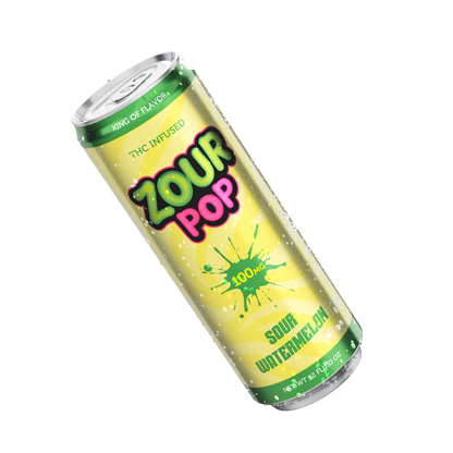Zour Pop Sour Watermelon 100mg hemp-derived THC beverage