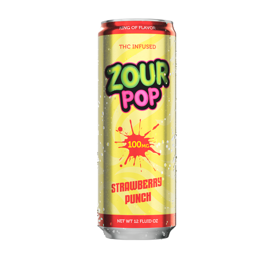 Zour Pop Strawberry Punch 100mg THC Drink 12oz can