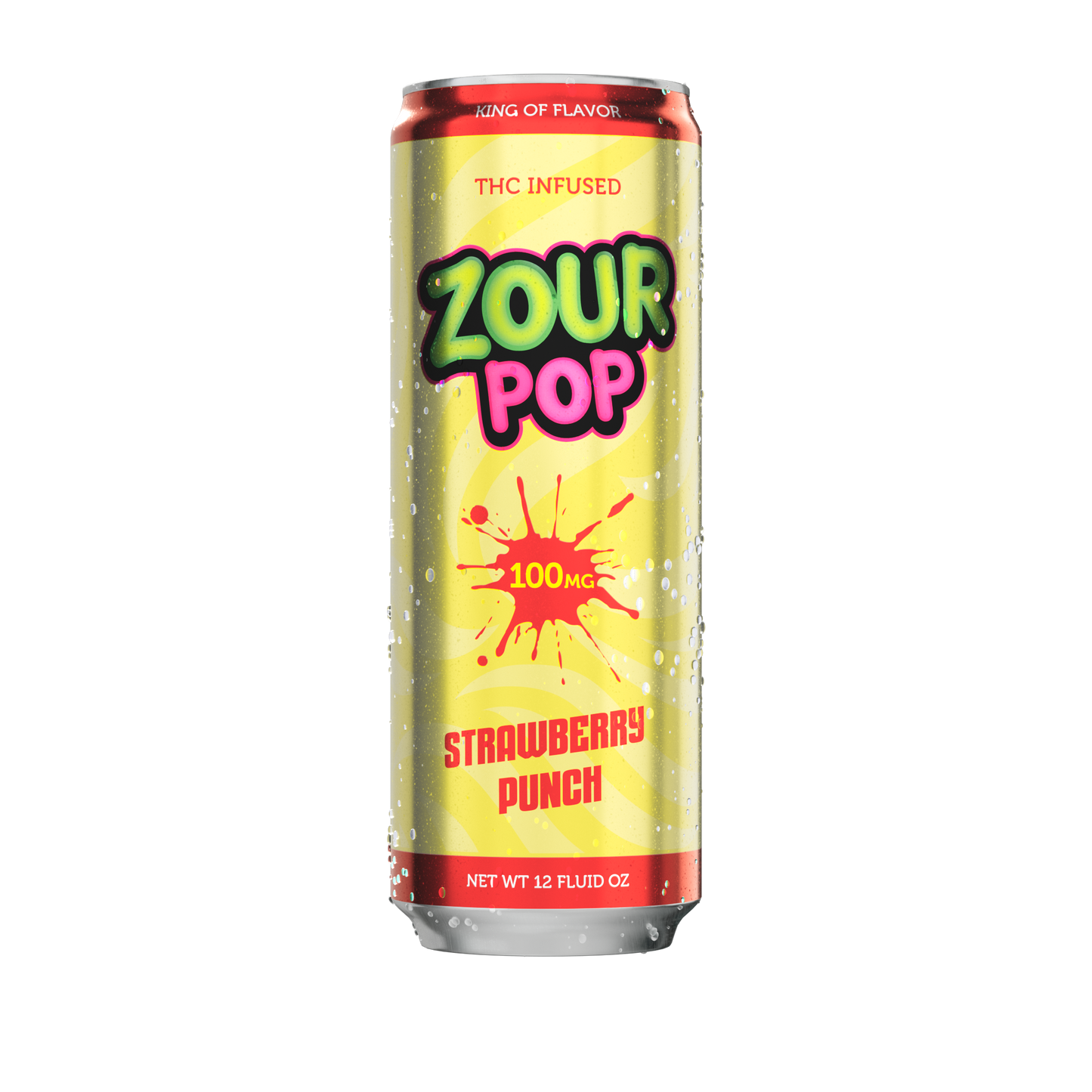 Zour Pop Strawberry Punch 100mg hemp-derived THC beverage 12oz can