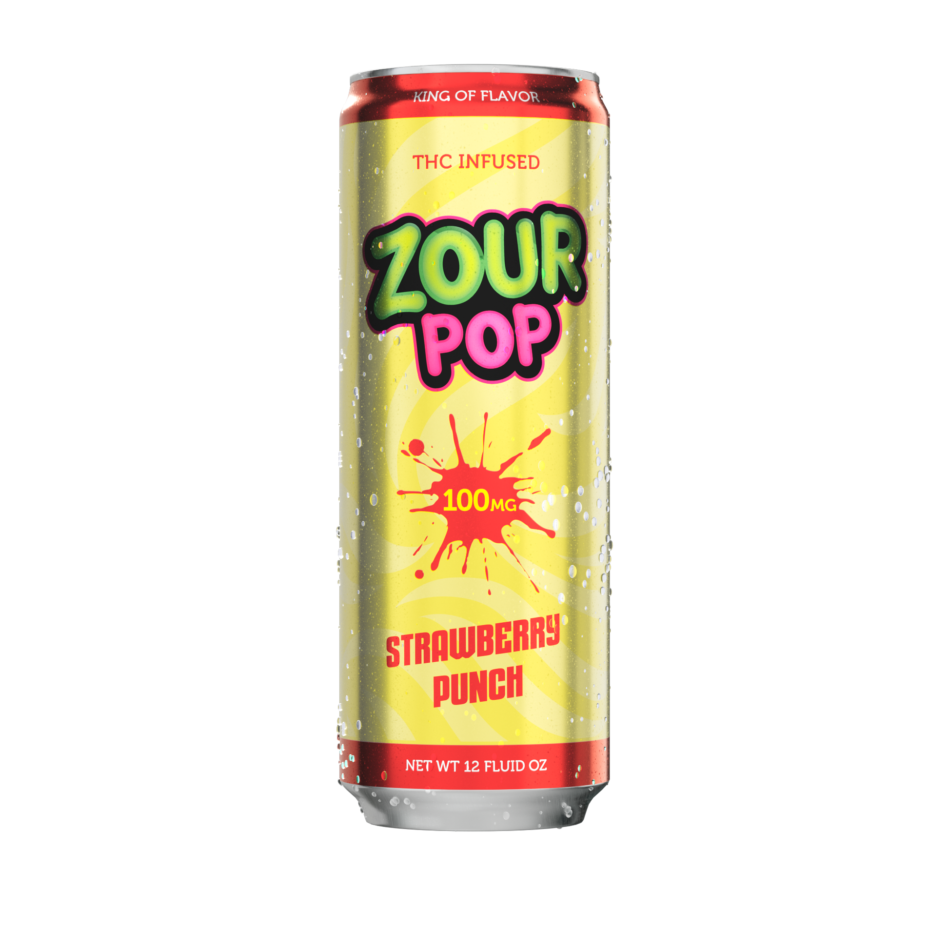 Zour Pop Strawberry Punch 100mg hemp-derived THC beverage 12oz can
