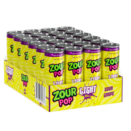 Zour Pop Sour Grape 100mg THC Drinks 24 Pack case