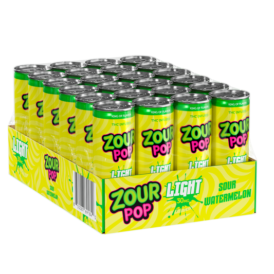 Zour Pop Sour Watermelon 100mg THC Drinks 24 Pack case